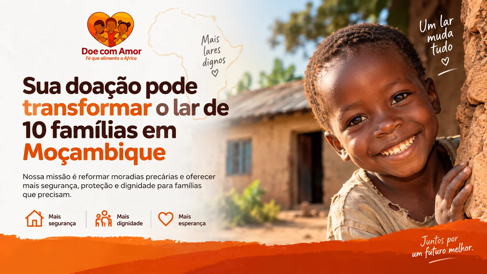Famílias em Moçambique que precisam de um lar mais digno